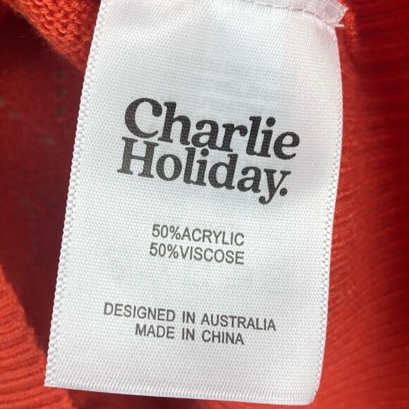 NWT * CHARLIE HOLIDAY Gisele Pointelle Cardigan - Size 2 - $114. - Picture 12 of 13